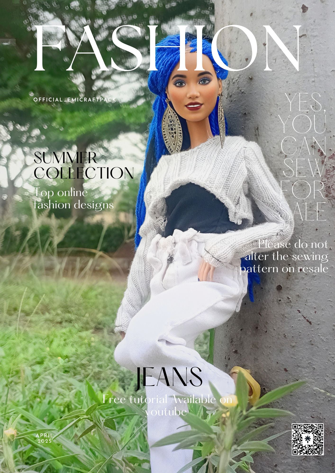 Fashion Doll Jeans Pattern – Made for 11” Dolls